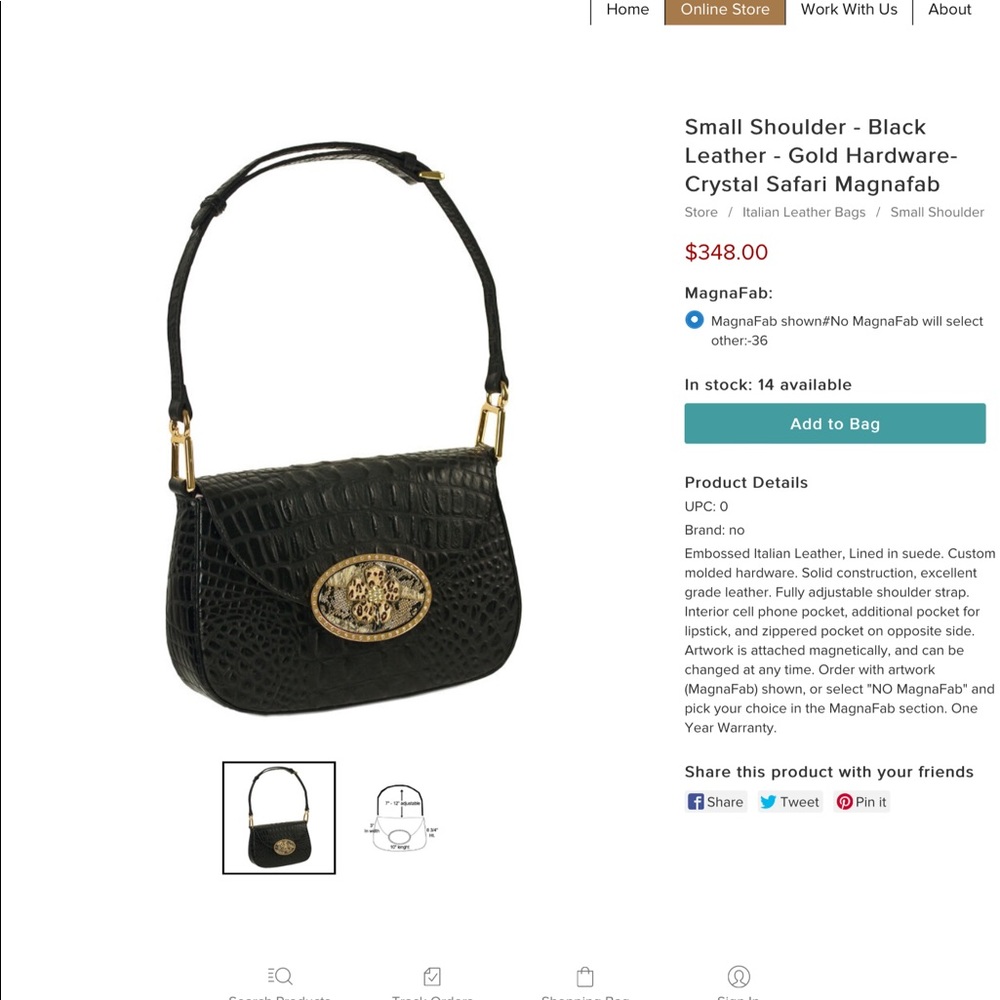 Debbie Brooks embossed leather small shoulder bag